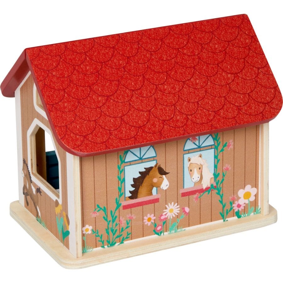 Spiegelburg Holzfiguren Spiegelburg Bauernhof-Set aus Holz – 8-teiliges Spielset ab 2 Jahren