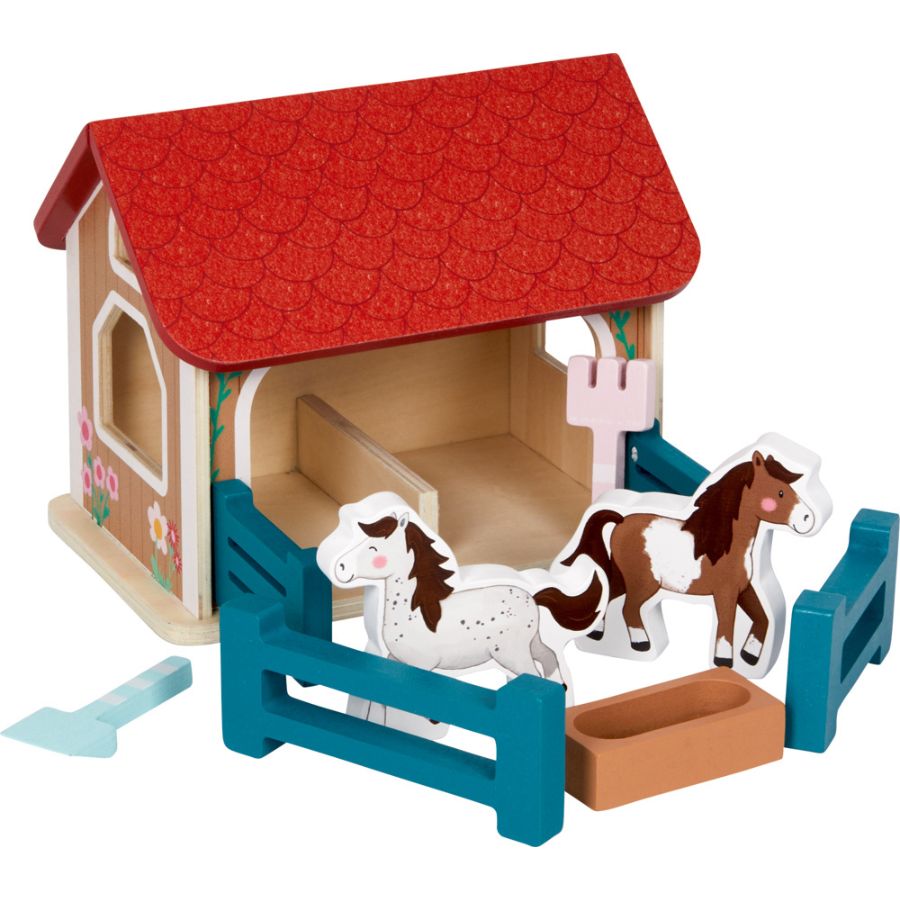 Spiegelburg Bauernhof-Set aus Holz – 8-teiliges Spielset ab 2 Jahren
