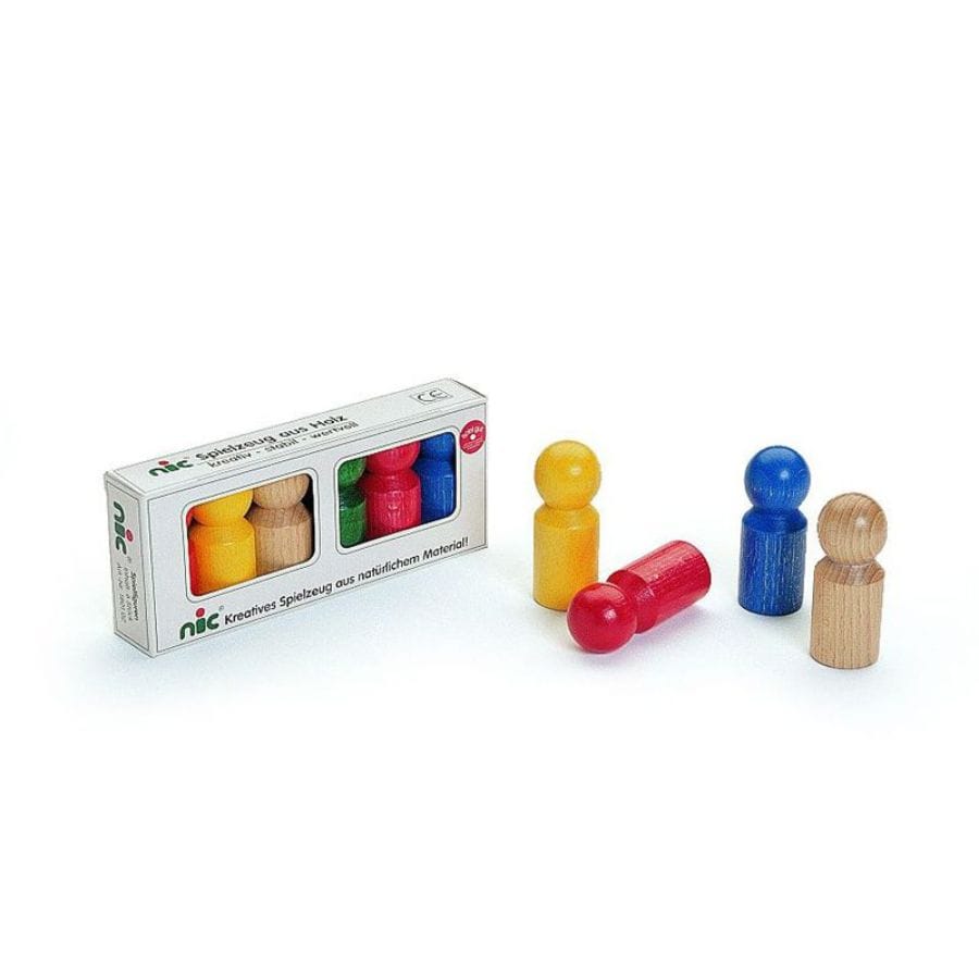 nic Holzfahrzeug Zubehör nic-Männchen, 6 Stck sort. Creamobil, ab 10 Monate