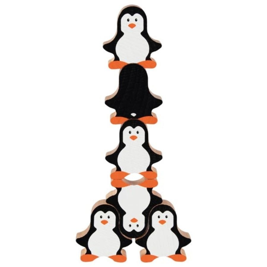 Goki Sortier-, Stapel- & Steckspielzeug goki Pinguin Stapelspiel – Motorik & Geschicklichkeit ab 2 Jahre