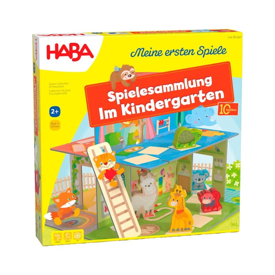 HABA Geschicklichkeitsspiele HABA Spielesammlung Kindergarten „Regenbogen“ – Holzspielzeug ab 2 Jahre