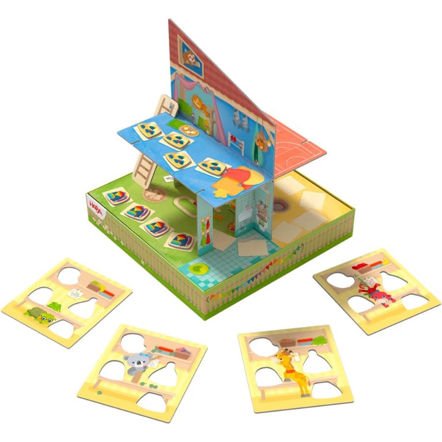 HABA Geschicklichkeitsspiele HABA Spielesammlung Kindergarten „Regenbogen“ – Holzspielzeug ab 2 Jahre
