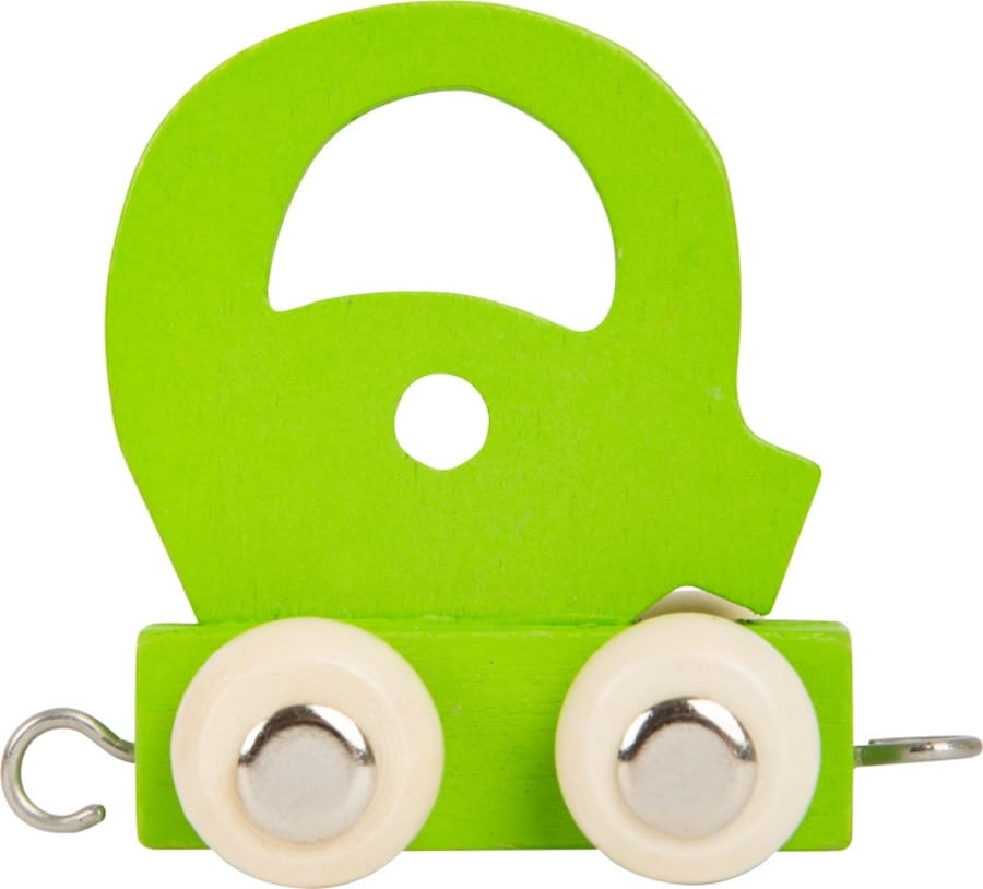 Legler Dekoration Q bunt Buchstabenzug Namenszug aus Holz – Personalisierte Geschenkidee