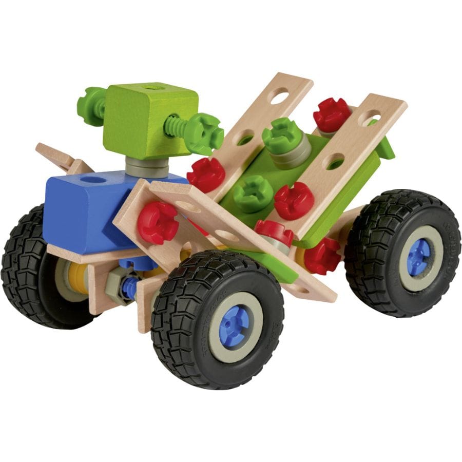 Heros Constructor Quad aus Holz – 110 Teile Konstruktionsspielzeug ab 4 Jahre
