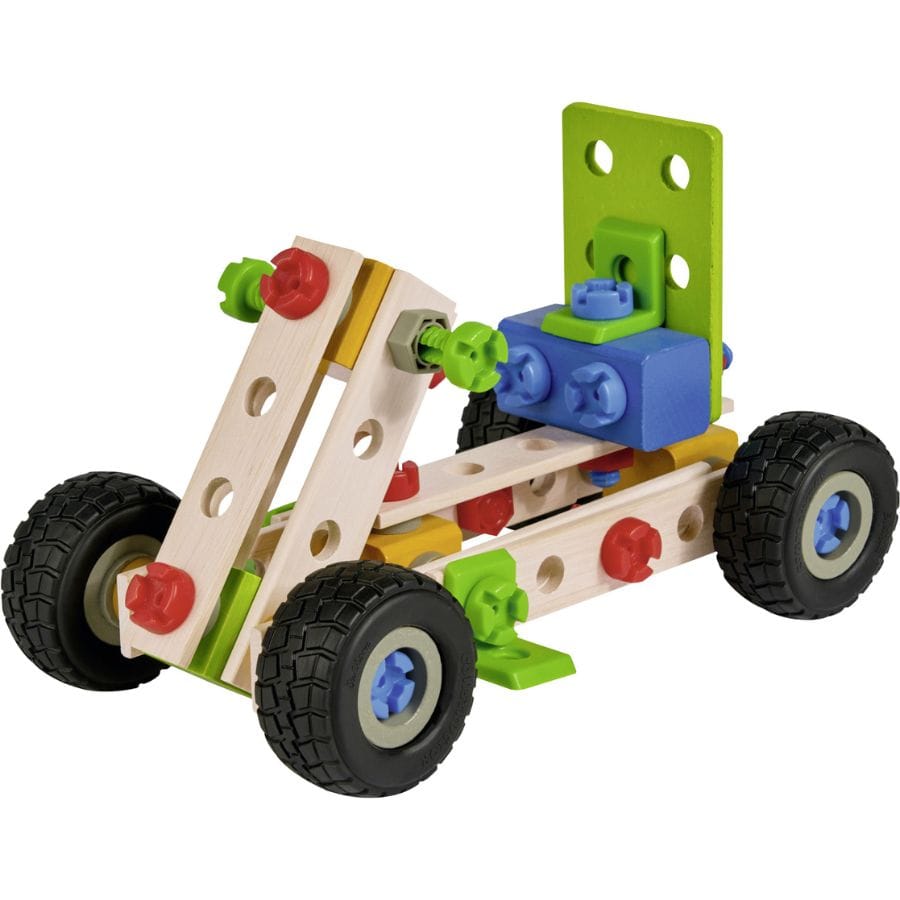 Heros Constructor Strandbuggy aus Holz – 4-in-1 Konstruktionsspielzeug