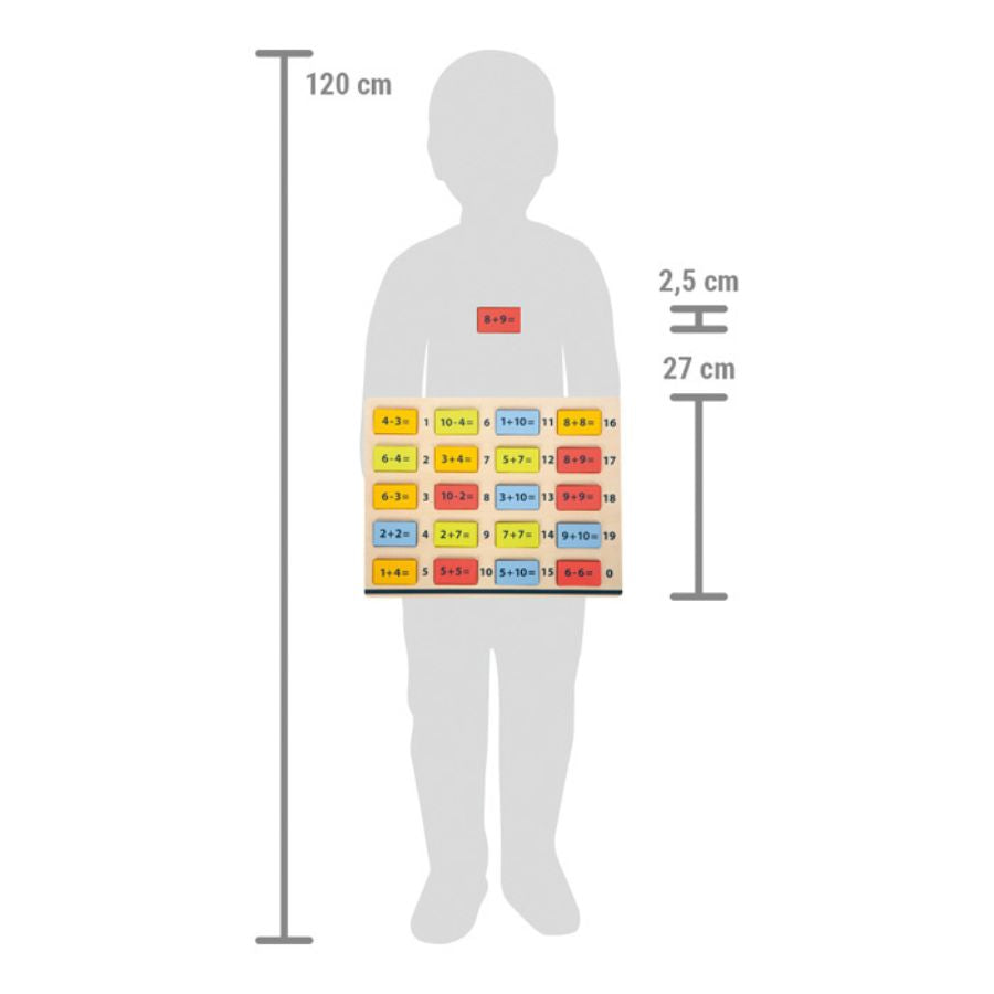 small foot Rechenplättchen „Zahlenspaß“ – Holz-Lernspiel ab 6 Jahren, Addition & Subtraktion