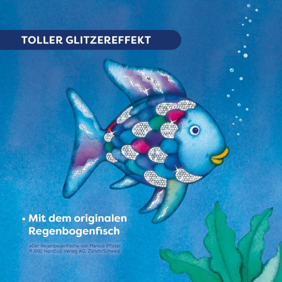 haba Bausteine & Bauspielzeug HABA Stapelturm Glitzer – Der Regenbogenfisch – Stapelspiel ab 1 Jahr