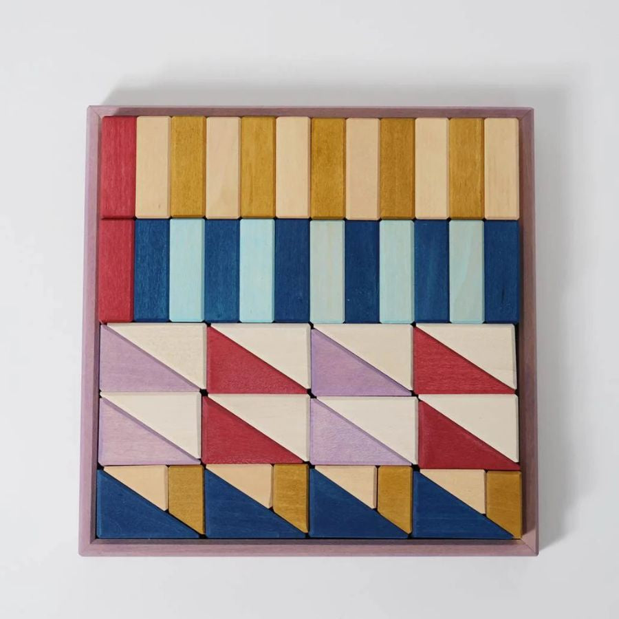 Grimm’s Kleiner Baukasten Rhythm – Geometrischer Holzbaukasten, ab 1 Jahr