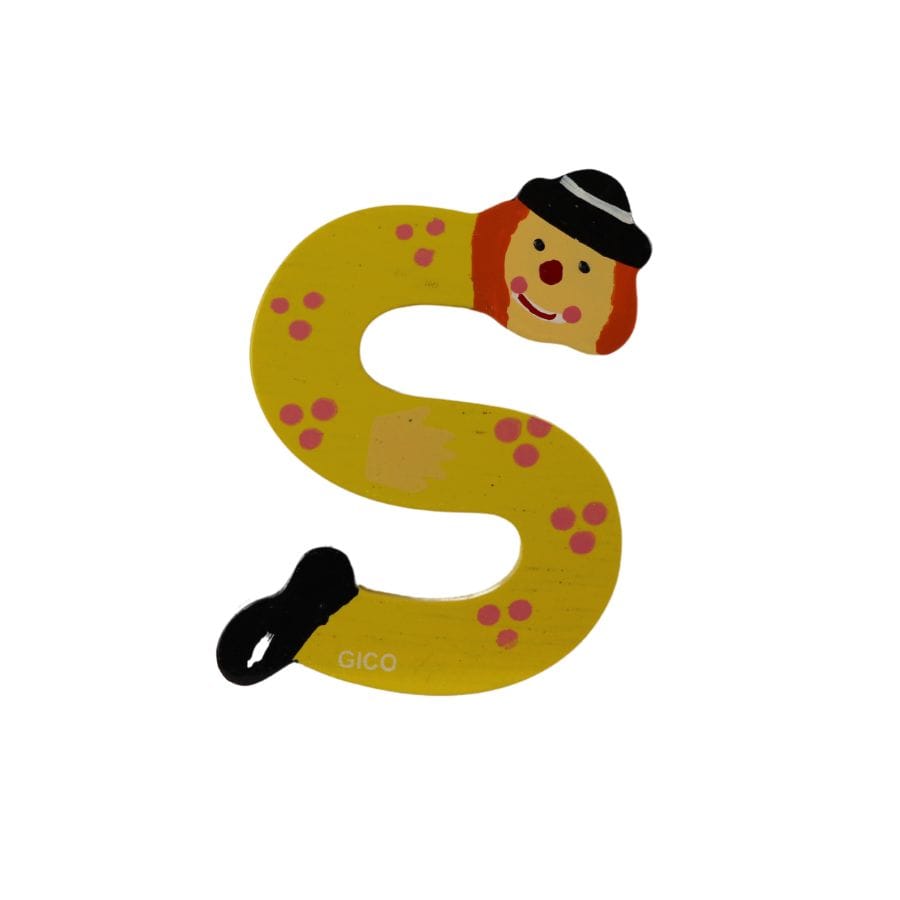 Gico Dekoration S Türbuchstaben Clownbuchstaben Holz A - Z