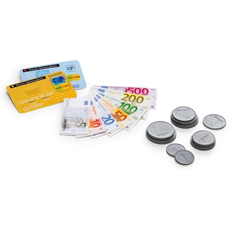 Erzi Kaufladenzubehör Erzi Spielgeld für den Kaufladen – realitätsnahes Spielgeld zum Rechnen & Rollenspiel