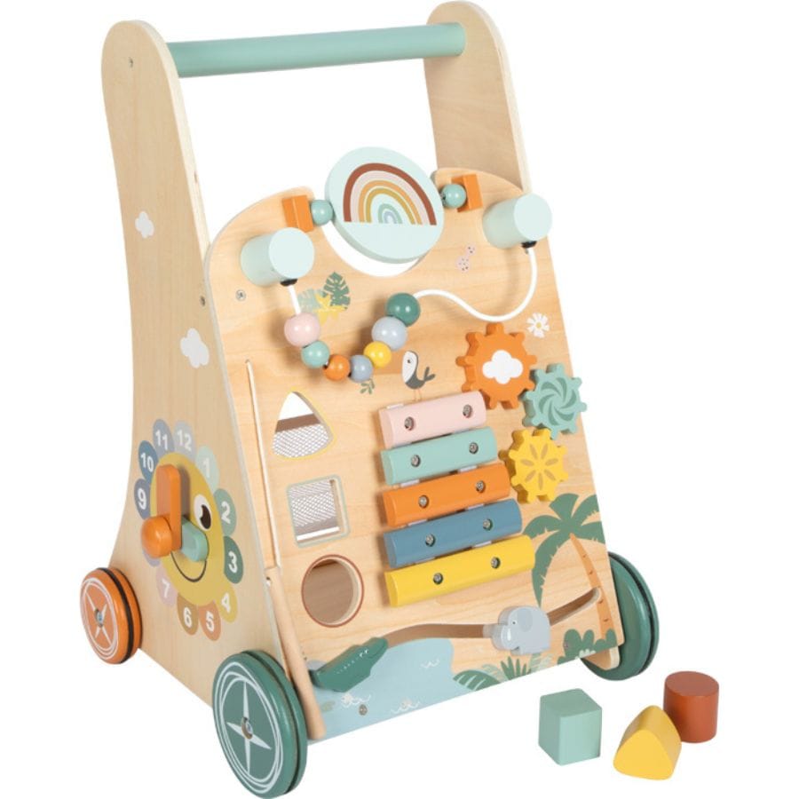 Legler Aktivspielzeug Small foot Lauflernwagen „Safari“ mit Xylophon & Motorikspiel – ab 12 Monate