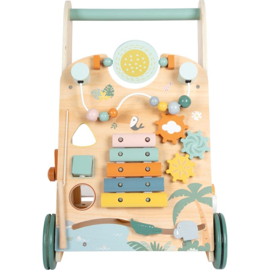 Legler Aktivspielzeug Small foot Lauflernwagen „Safari“ mit Xylophon & Motorikspiel – ab 12 Monate