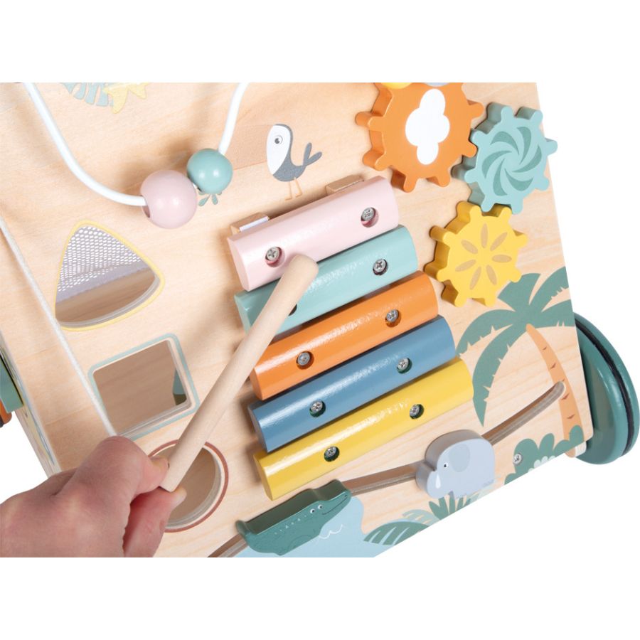 Small foot Lauflernwagen „Safari“ mit Xylophon & Motorikspiel – ab 12 Monate