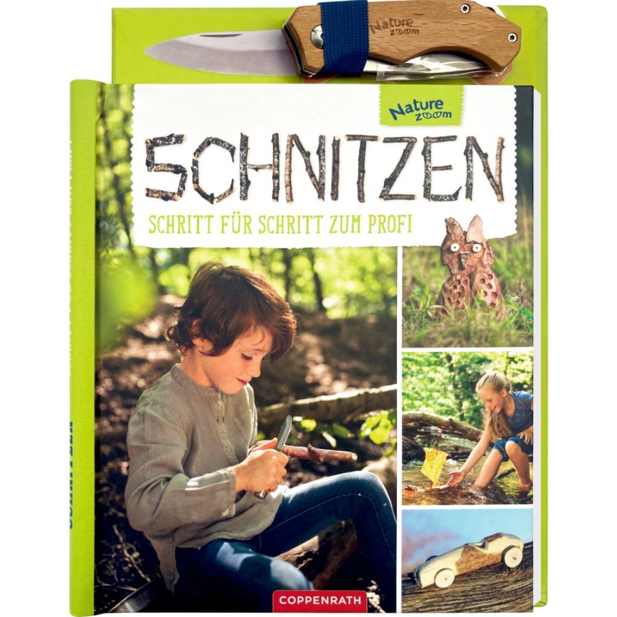 Coppenrath Nature Zoom Schnitzbuch für Kinder ab 8 Jahre – 30 Projekte mit Schnitzmesser