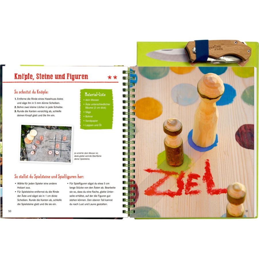 Coppenrath Nature Zoom Schnitzbuch für Kinder ab 8 Jahre – 30 Projekte mit Schnitzmesser