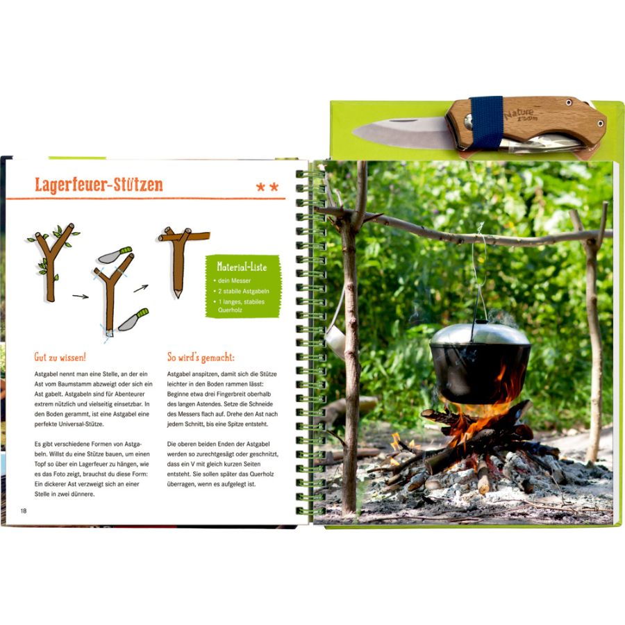 Coppenrath Nature Zoom Schnitzbuch für Kinder ab 8 Jahre – 30 Projekte mit Schnitzmesser