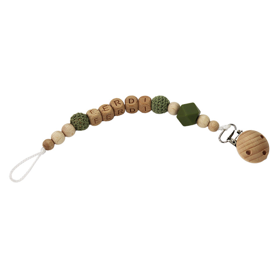 Personalisierte Schnullerkette mit Name