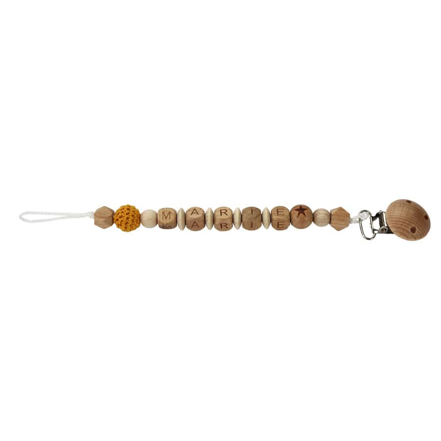 Spielkiste Schnullerclips & -ketten Marie Personalisierte Schnullerkette mit Name