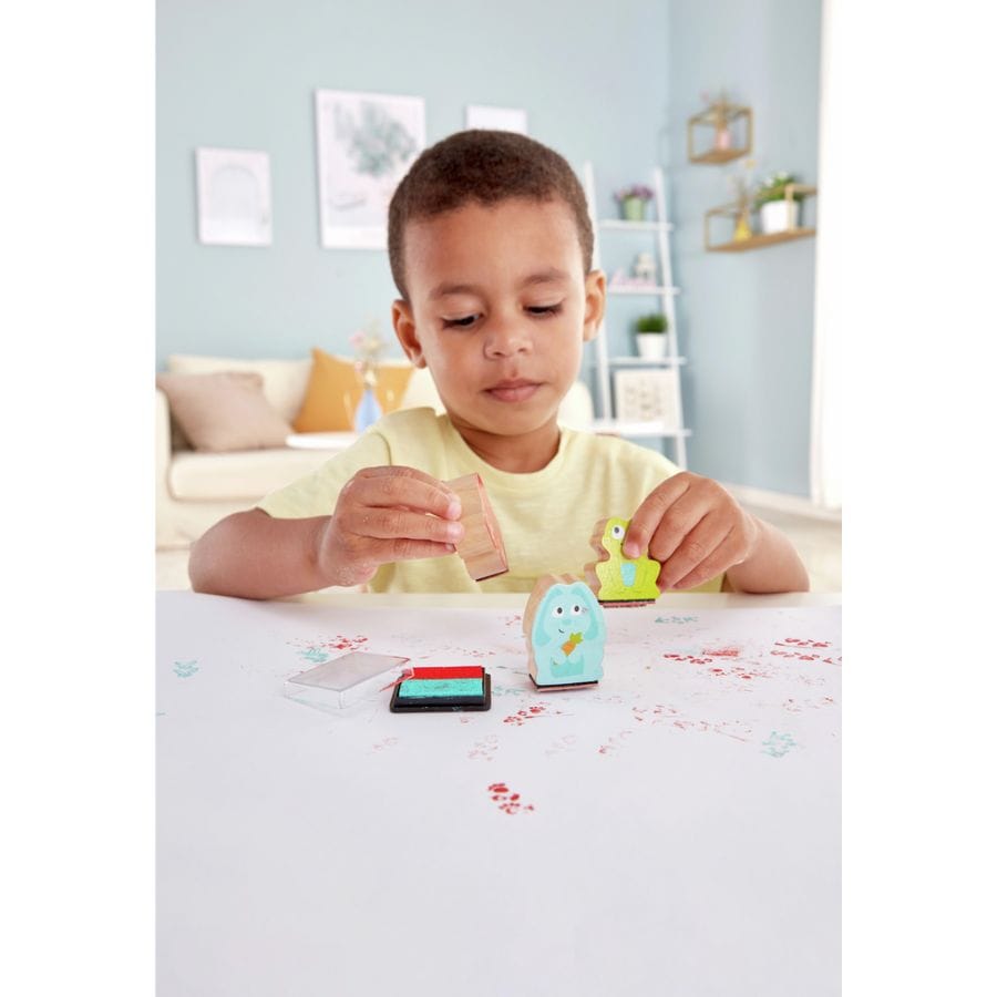 Hape Kreativspielzeug Hape Pfoten-Stempelset – Kreativer Bastelspaß für Kinder ab 3 Jahren