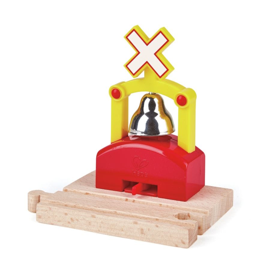 Hape Züge & Eisenbahnsets Hape Automatisches Eisenbahn-Glockensignal – Zubehör für Holzeisenbahn ab 3 Jahren