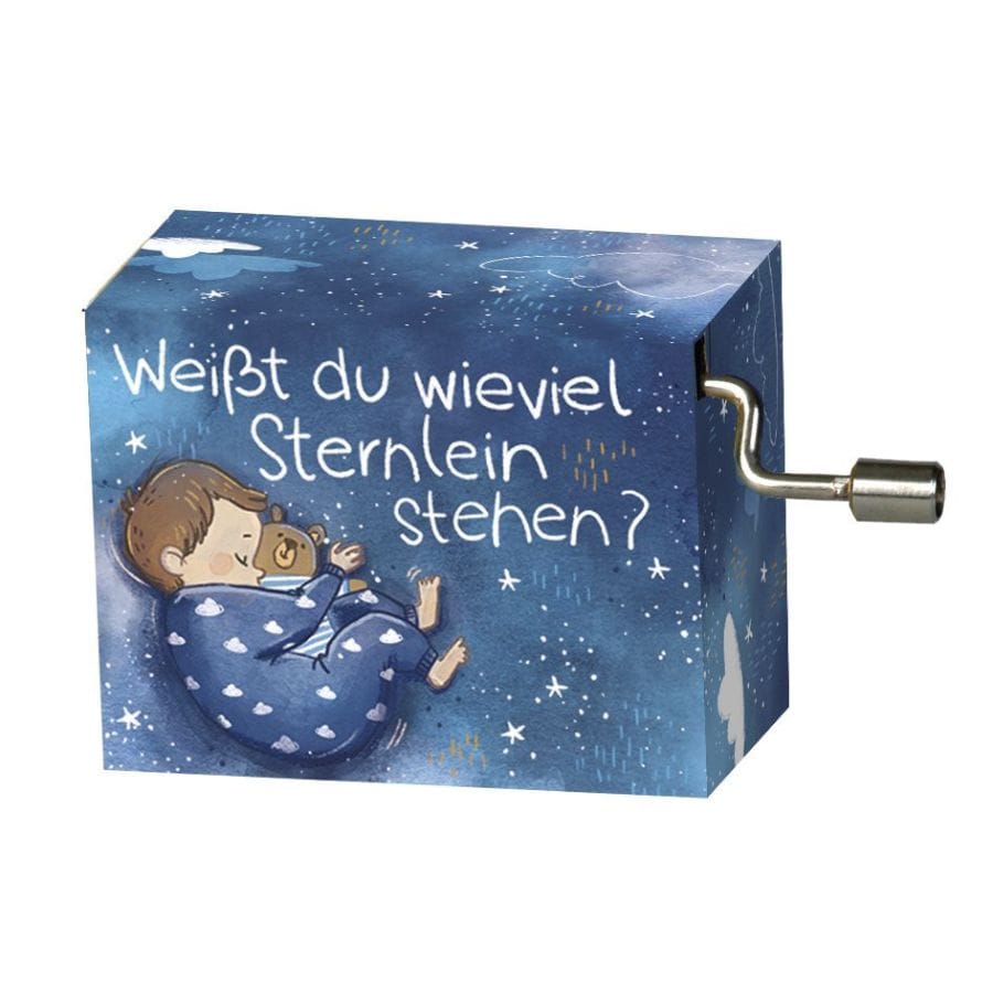 Fridolin Spieluhr Kurbelspieldose "Weißt du wieviel Sternlein stehen", Spieluhr auf Resonanzholz