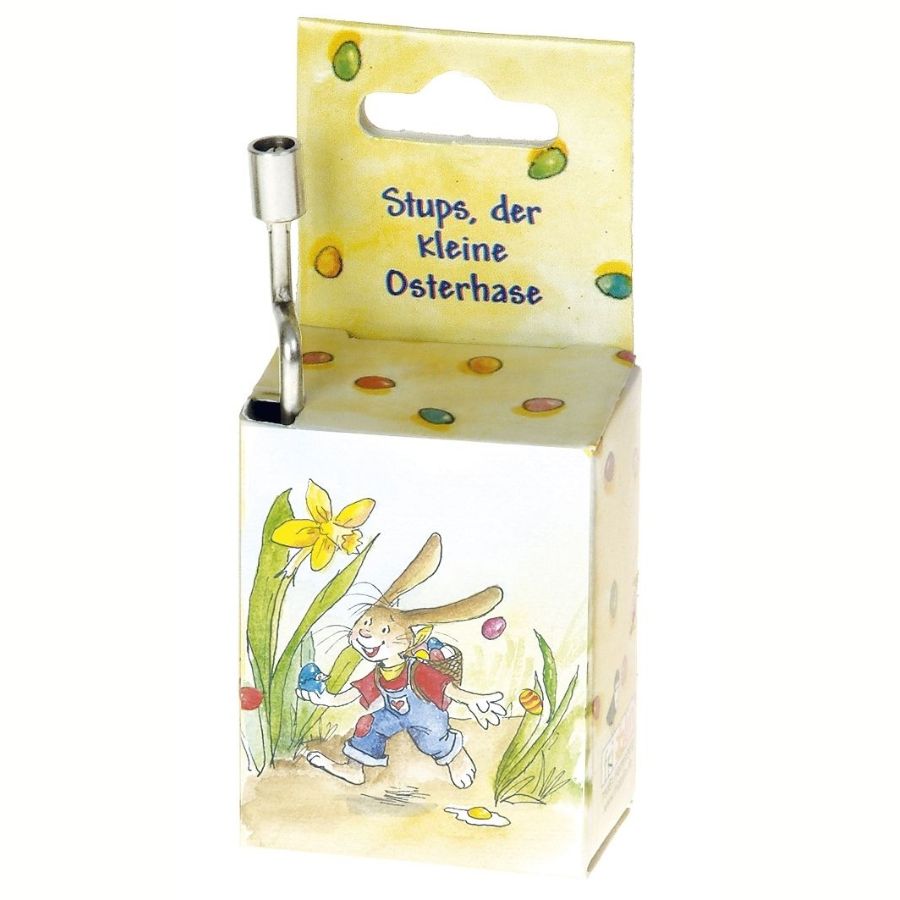 Fridolin Kurbelspieldose „Stups der kleine Osterhase“ – Hängespieluhr