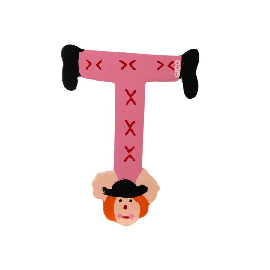 Gico Dekoration T Türbuchstaben Clownbuchstaben Holz A - Z