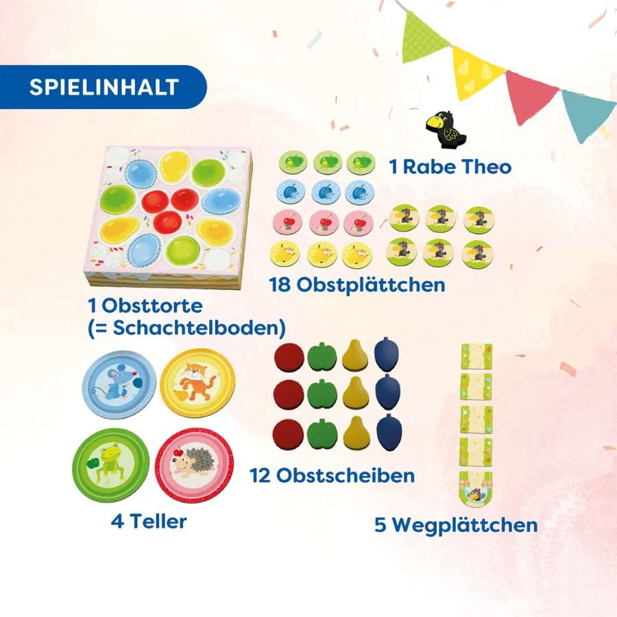 HABA Lernspielzeug HABA Meine ersten Spiele – Theos Torte – Bewegungsspiel ab 2 Jahren