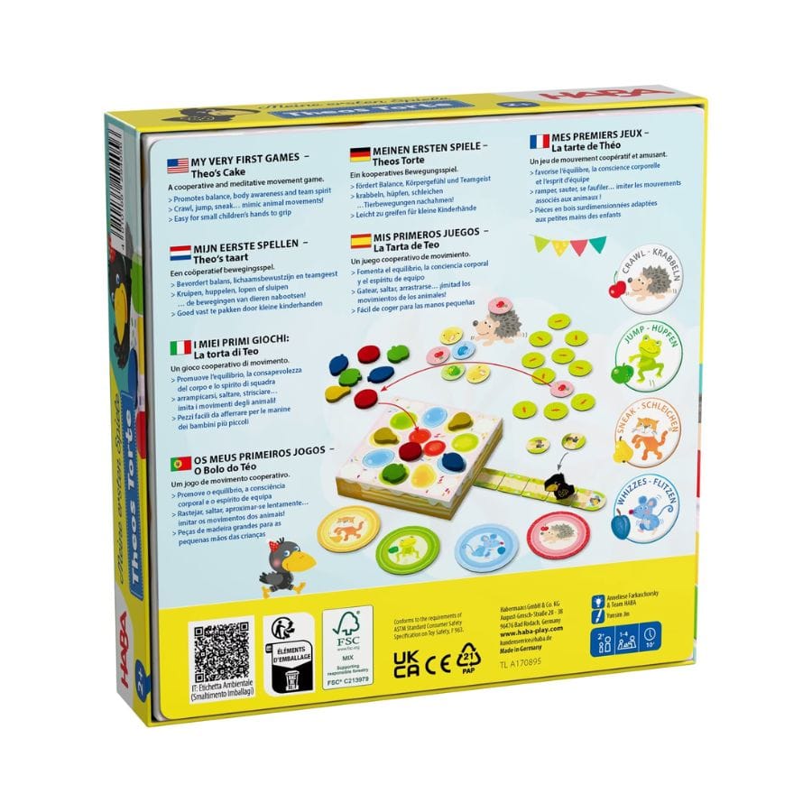 HABA Lernspielzeug HABA Meine ersten Spiele – Theos Torte – Bewegungsspiel ab 2 Jahren