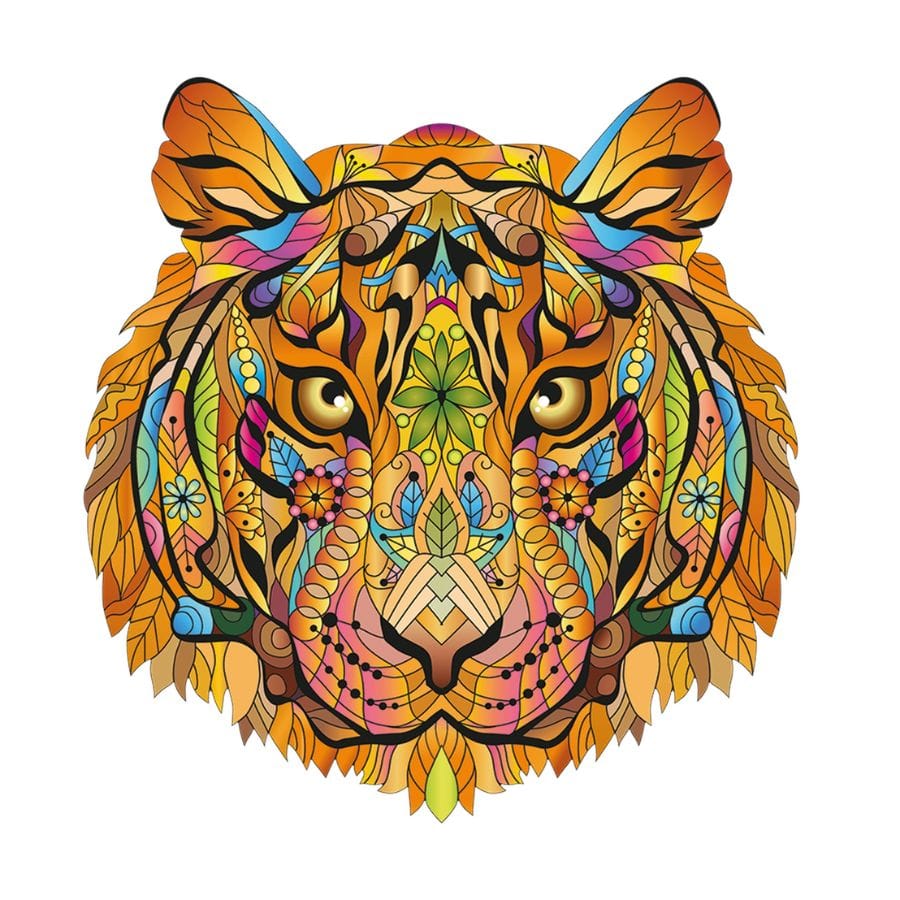 Bartl Puzzle Eureka Holzpuzzle Tiger – 138 Teile, Tierform-Puzzle ab 8 Jahre
