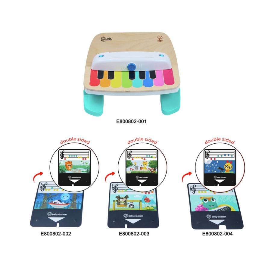 Toynamics Baby-Aktiv-Spielzeug Hape Holzklavier Touch – Interaktives Kinderklavier ab 12 Monate