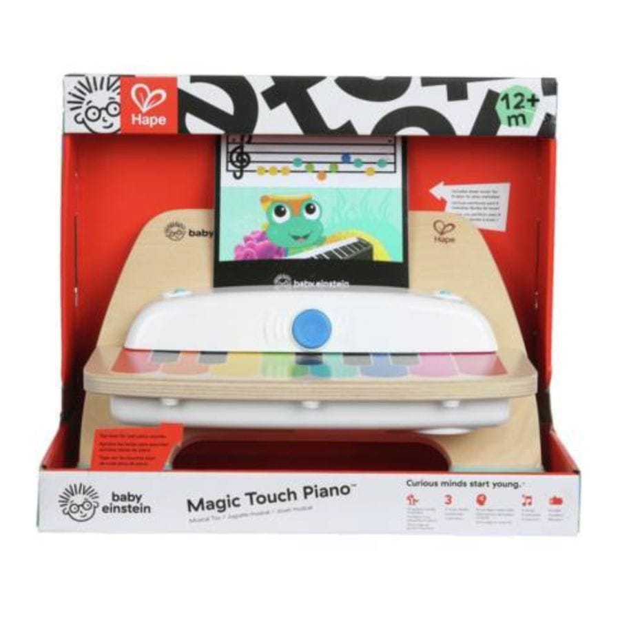 Toynamics Baby-Aktiv-Spielzeug Hape Holzklavier Touch – Interaktives Kinderklavier ab 12 Monate