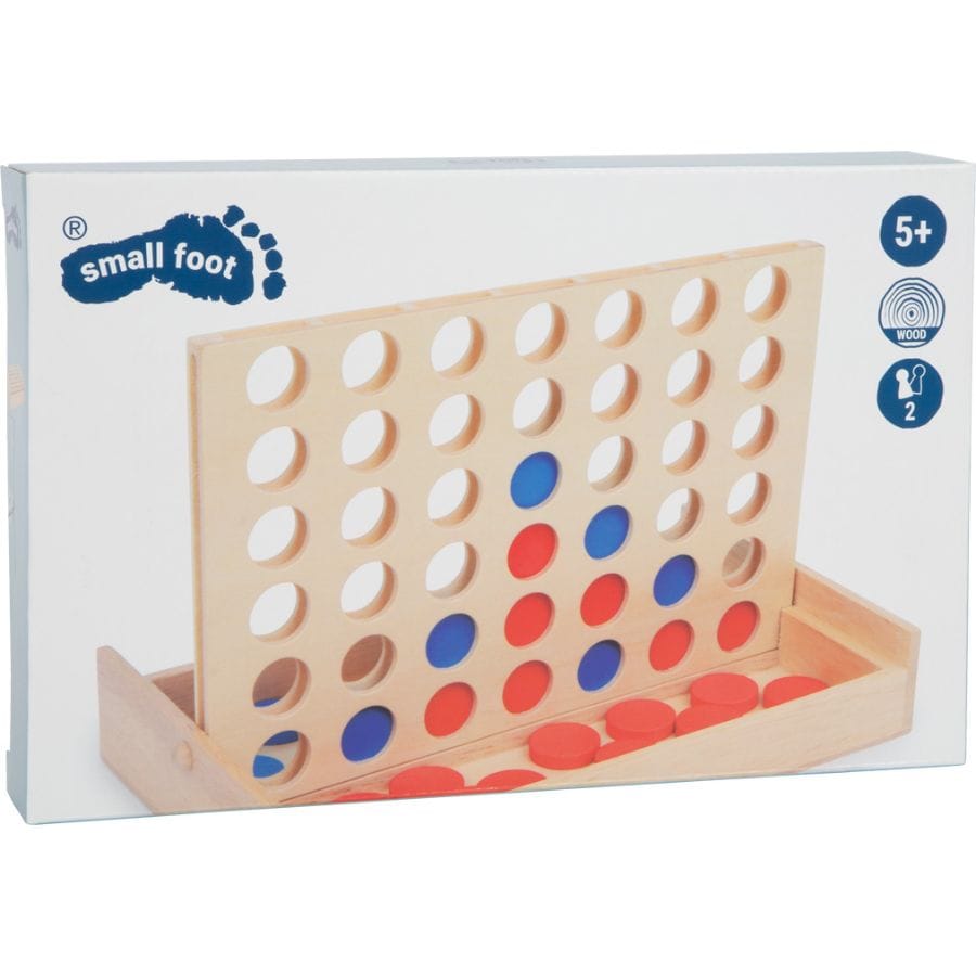 Legler Gesellschaftsspiel Small foot Vier in einer Reihe – Reiseedition aus Holz ab 5 Jahren