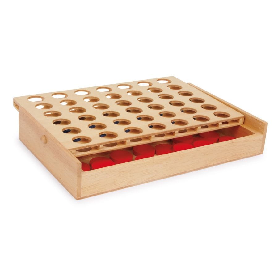 Legler Gesellschaftsspiel Small foot Vier in einer Reihe – Reiseedition aus Holz ab 5 Jahren