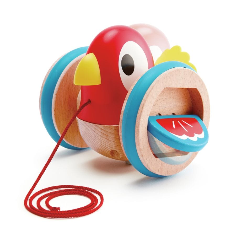 Toynamics Nachzieh-Spielzeug Hape Nachziehvogel Viola – Holzspielzeug ab 12 Monate