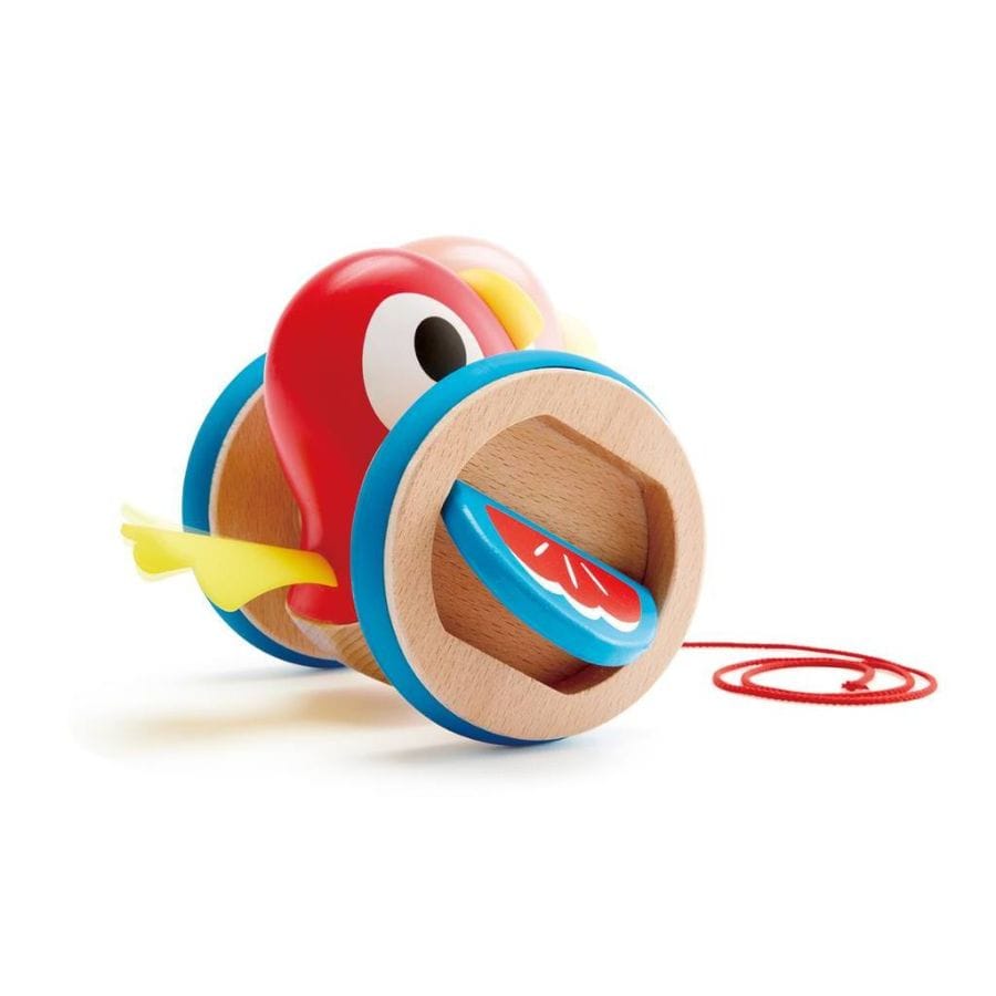 Toynamics Nachzieh-Spielzeug Hape Nachziehvogel Viola – Holzspielzeug ab 12 Monate