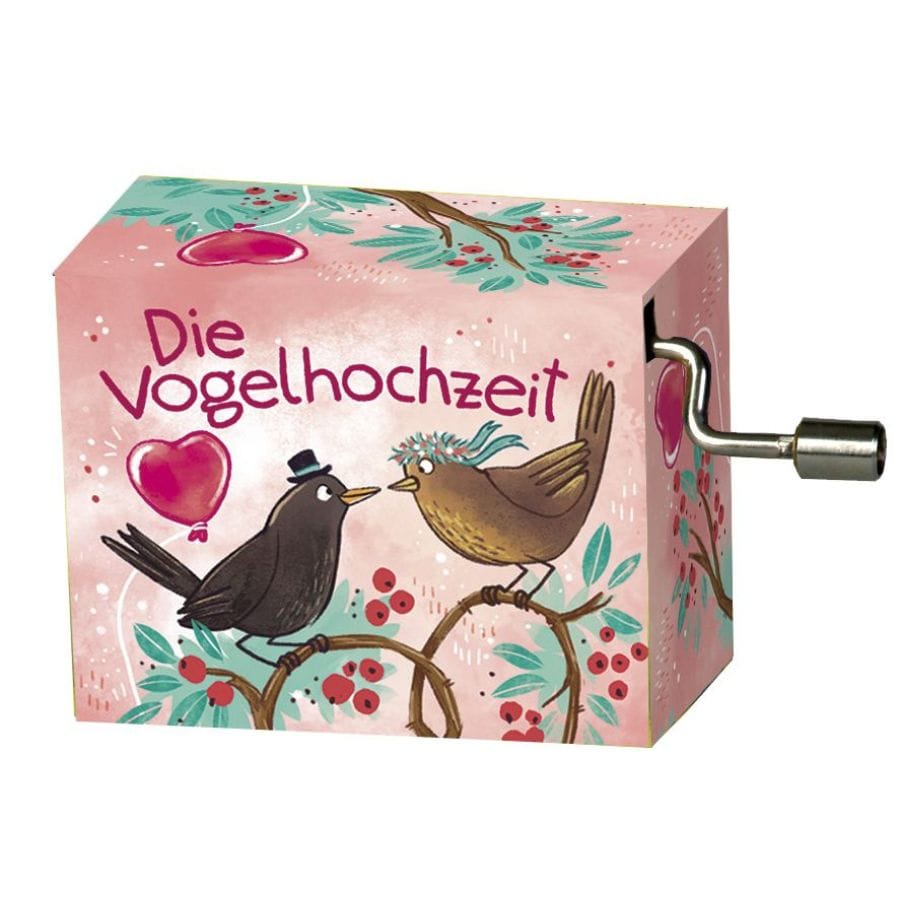 Fridolin Spieluhr Fridolin Kurbelspieldose „Die Vogelhochzeit“ – Spieluhr auf Resonanzholz