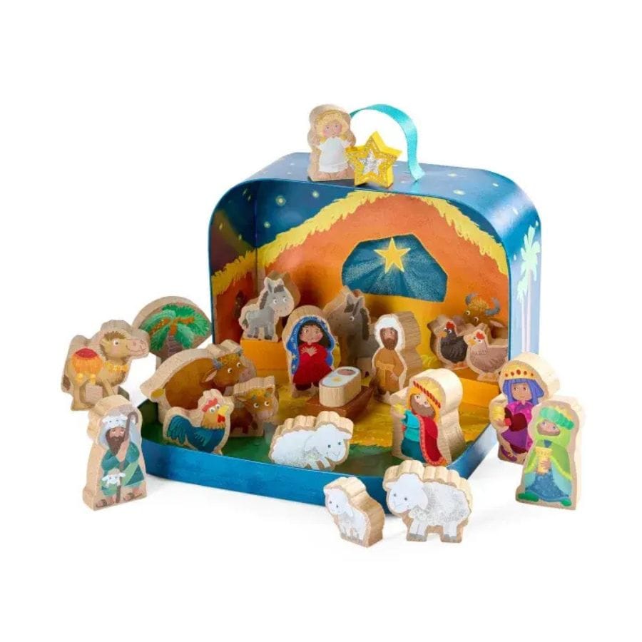 Haba Weihnachtskrippe HABA Spielkoffer Weihnachtskrippe mit 24 Holzfiguren – ab 18 Monaten - NEU