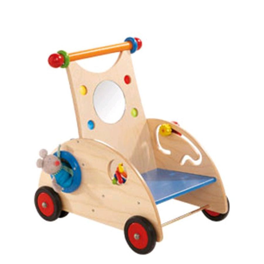 HABA Entdecker-Lauflernwagen – stabiler Holzlaufwagen ab 10 Monaten