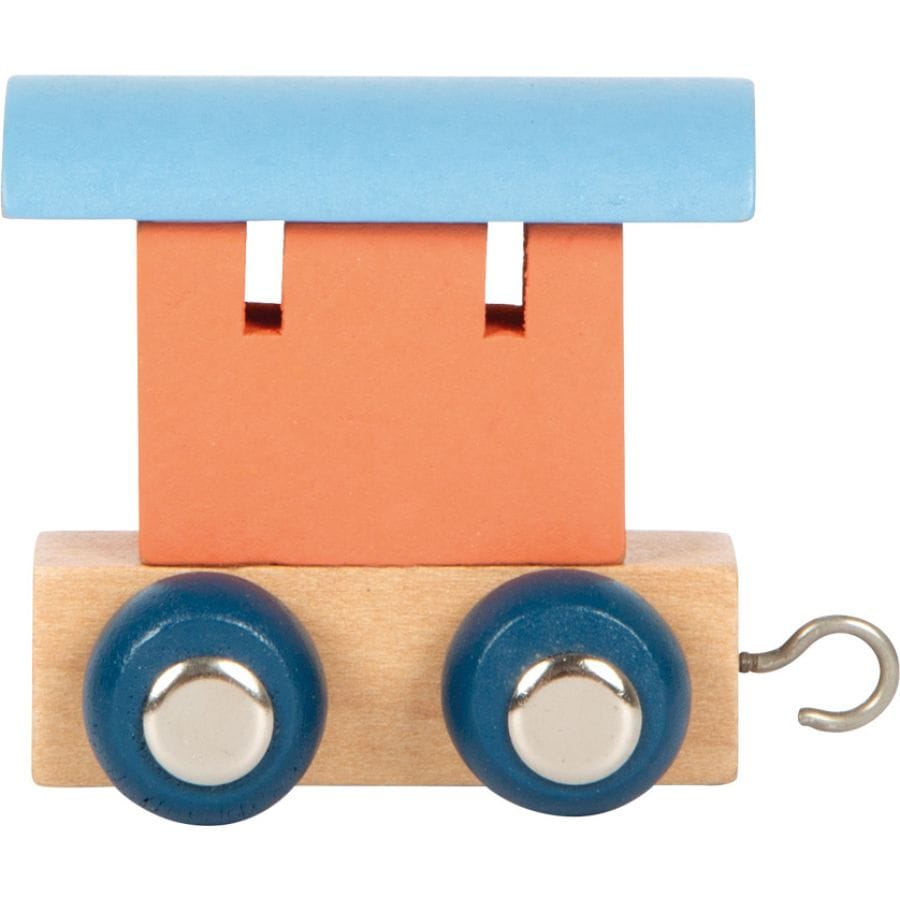 Legler Dekoration Waggon orange small foot Holz-Buchstabenzug „Polar“ – personalisiertes Geschenk ab 2 Jahre