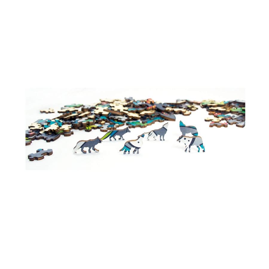 Bartl Puzzle Eureka Holzpuzzle Wolf – 180 Teile, Tierform-Puzzle ab 8 Jahre