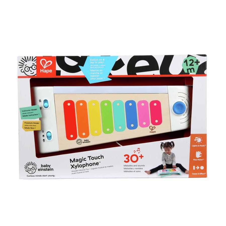 Hape Baby-Aktiv-Spielzeug Hape Magisches Touch Xylophon für Kinder ab 12 Monaten | Musikspielzeug aus Holz