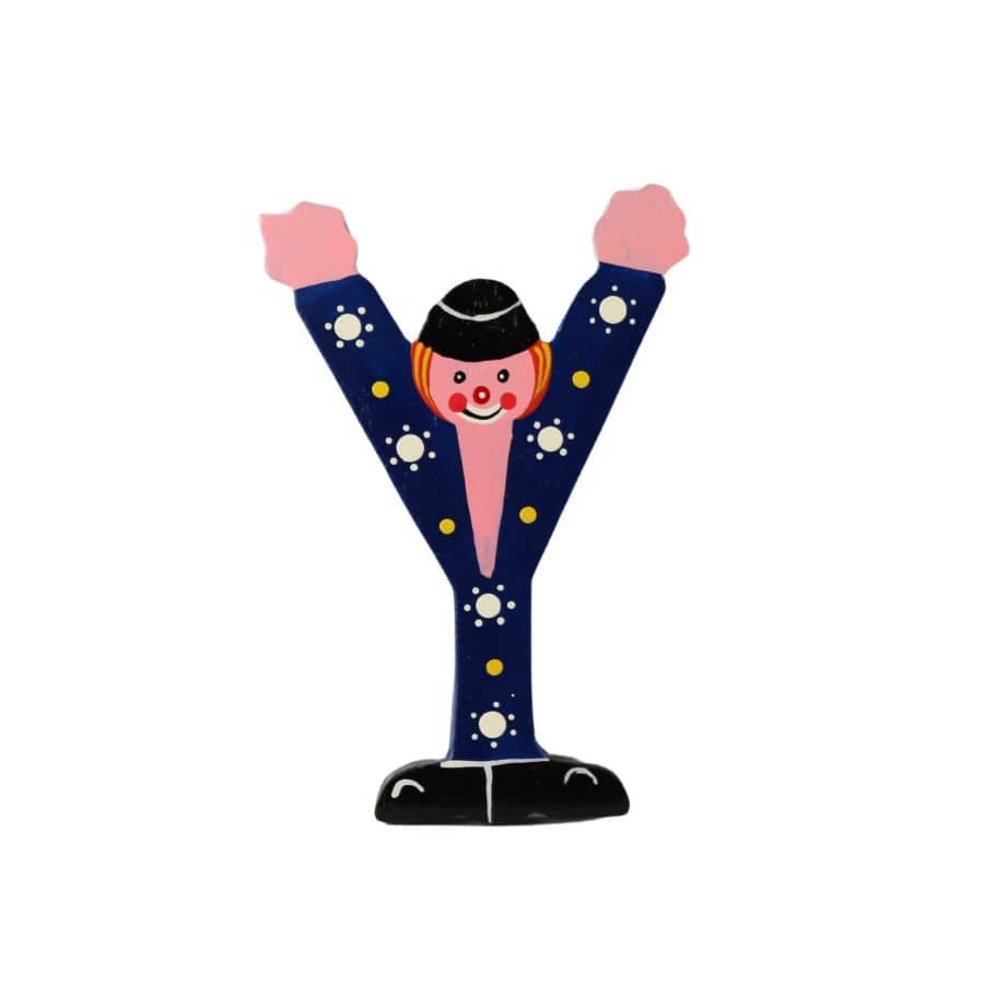 Gico Dekoration Y Türbuchstaben Clownbuchstaben Holz A - Z