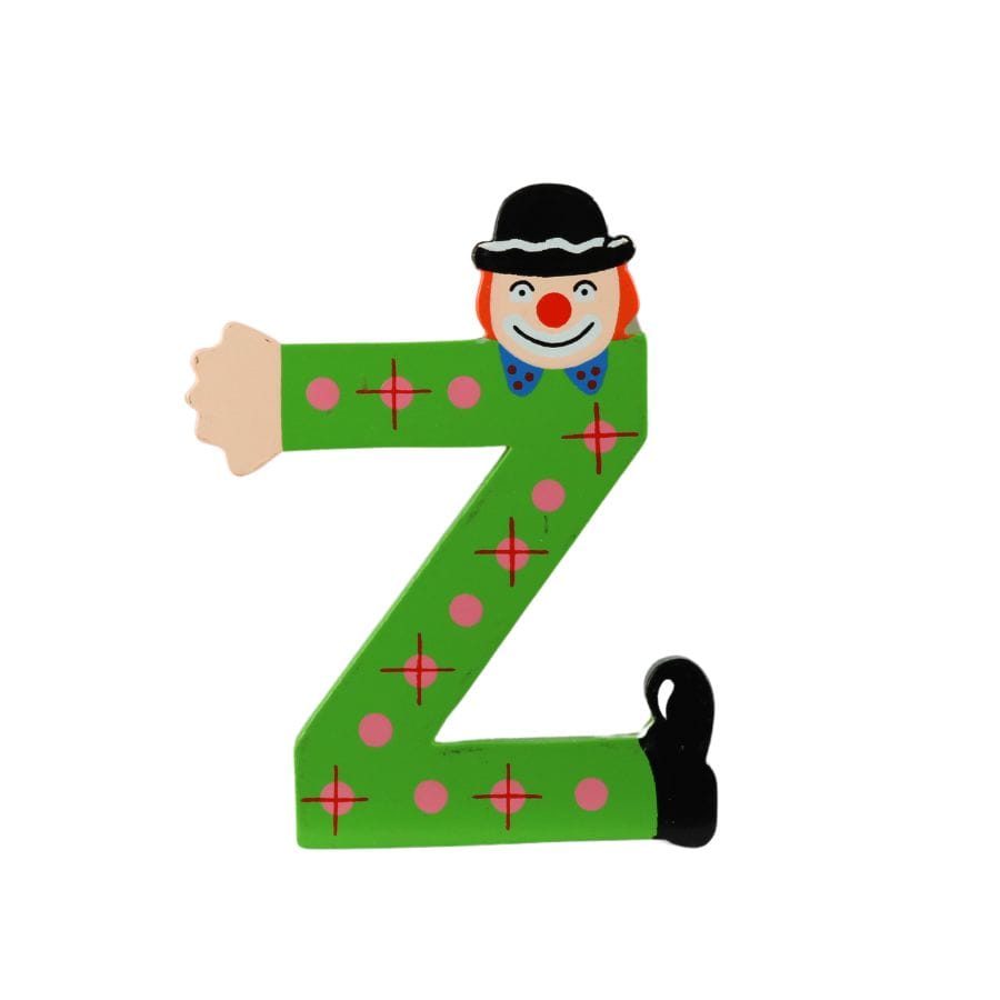 Gico Dekoration Z Türbuchstaben Clownbuchstaben Holz A - Z