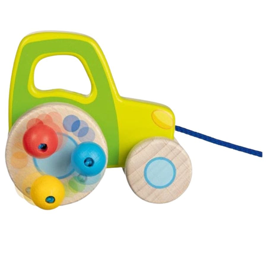 Goki Nachzieh-Spielzeug Ziehfahrzeug Traktor
