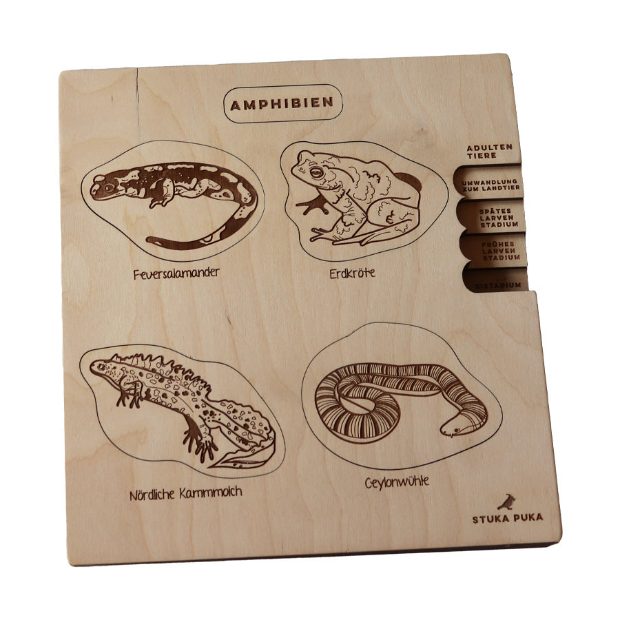 Holzpuzzle Schichtenpuzzle "Amphibien" von Stuka Puka