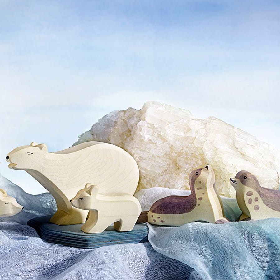Ostheimer Holzfiguren Ostheimer Ostheimer Seehund Kopf hoch, aus Holz, ab 3 Jahre - Made in Germany