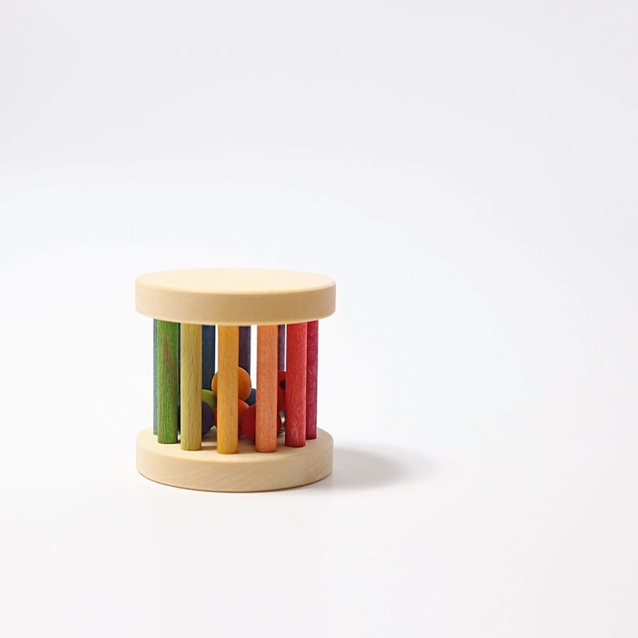 GRIMM'S babyspielzeug Grimm's Mini Babyroller Rassel, aus Holz