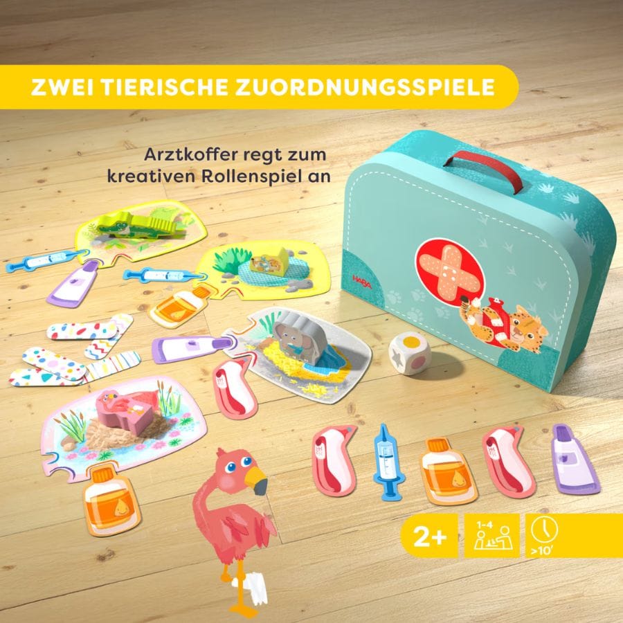 HABA Meine ersten Spiele – Wir verarzten Tiere – Zuordnungsspiel ab 2 Jahren