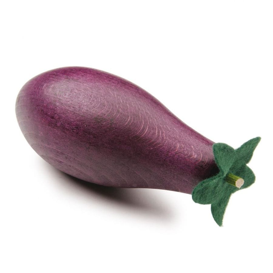 Erzi Spielzeuglebensmittel Erzi Holz-Aubergine ab 3 Jahren – Kaufladen & Kinderküche